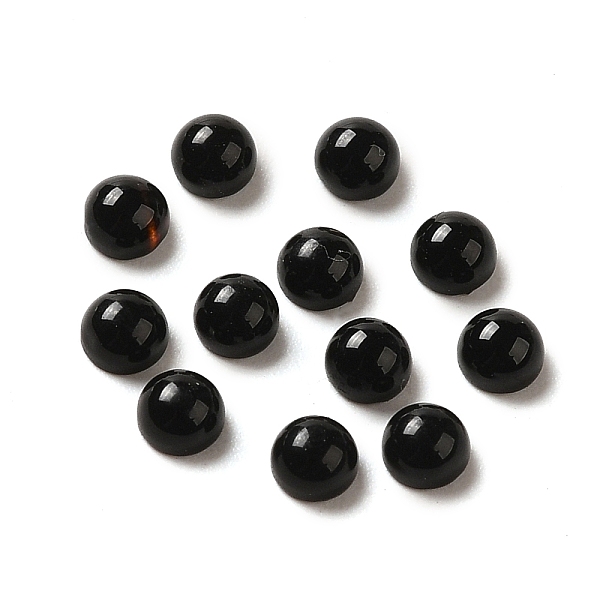 Natürlicher Schwarzer Achat (gefärbt Und Erhitzt) Cabochons