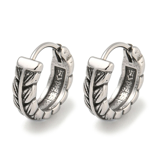 

PandaHall 316 Surgical Stainless Steel Hoop Earrings, Ring, Antique Silver, 13.5x4.5mm 316 Surgical Stainless Steel Ring