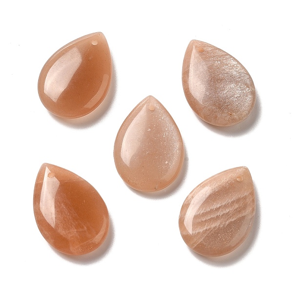 

PandaHall Natural Sunstone Pendants, Teardop Charms, 25x17.5x5.5~6.5mm, Hole: 1.2~1.5mm Sunstone Teardrop