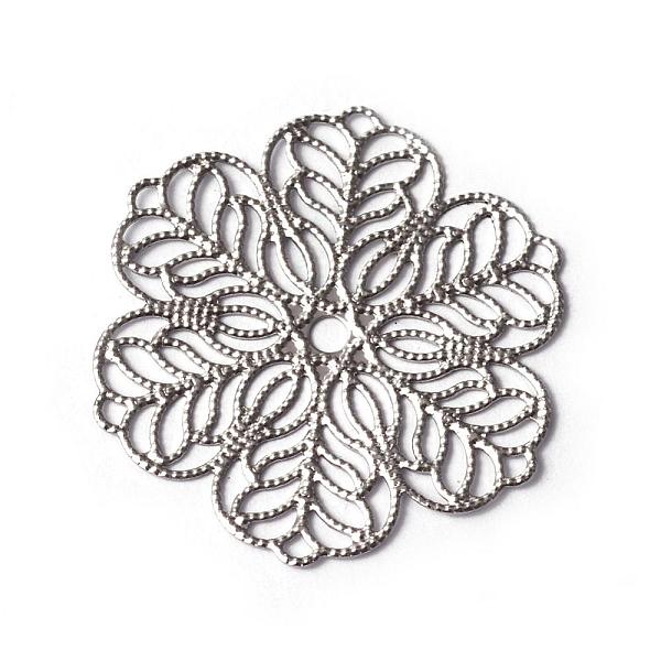 

PandaHall 304 Stainless Steel Filigree Pendants, Flower, Stainless Steel Color, 30x0.5mm, Hole: 2mm 304 Stainless Steel Flower