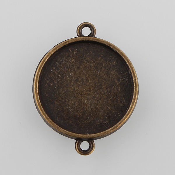 

PandaHall Flat Round Two-Sided Alloy Cabochon Connector Settings, Cadmium Free & Nickel Free & Lead Free, Antique Bronze, Tray: 20mm...