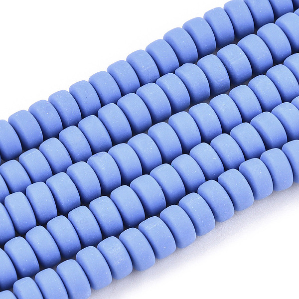 

PandaHall Handmade Polymer Clay Beads Strands, for DIY Jewelry Crafts Supplies, Flat Round, Cornflower Blue, 6~7x3mm, Hole: 1.5mm, about...
