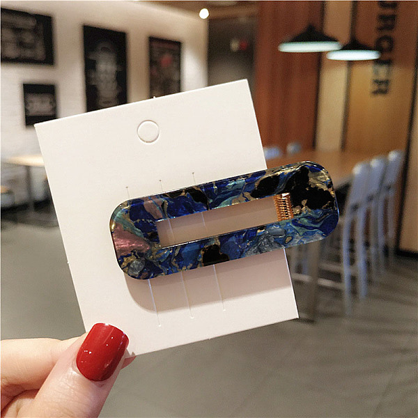 

PandaHall Cellulose Acetate Alligator Hair Clips, Hollow Out Hair Accessories for Girls Women, Rectangle, Prussian Blue, 70mm Cellulose...