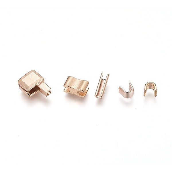 

PandaHall Clothing Accessories, Iron Zipper Repair Down Zipper Stopper and Plug, for Zipper Repair, Light Gold, 11x8x5mm Iron