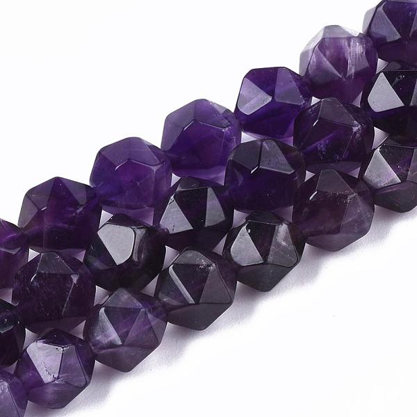 

PandaHall Natural Amethyst Beads Strands, Star Cut Round Beads, Faceted, 6~7x5~6mm, Hole: 1mm, about 64~66pcs/strand, 15.3 inch Amethyst...