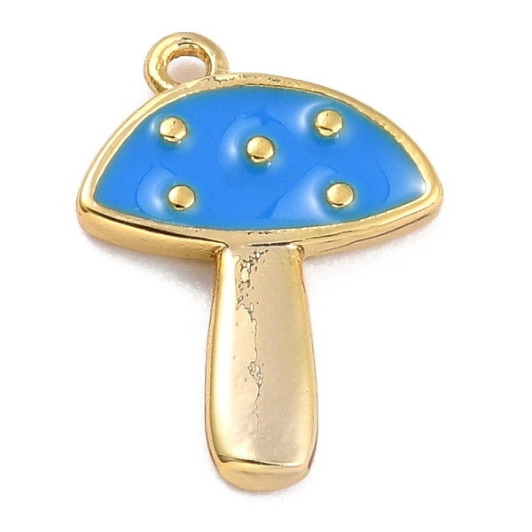 

PandaHall Autumn Theme Brass Enamel Pendants, Golden Long-Lasting Plated, Mushroom, Blue, 15x10.5x1.5mm, Hole: 1mm Brass+Enamel Mushroom...