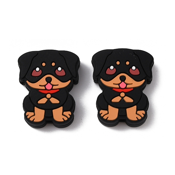 

PandaHall Silicone Beads, Chewing Beads For Teethers, DIY Nursing Necklaces Making, Dog, 30x24x7.5mm, Hole: 2mm Silicone Dog
