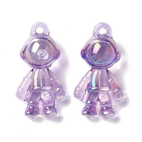 

PandaHall Transparent Resin Pendants, AB Color, Spaceman, Mixed Color, 33x17x12mm, Hole: 2.5mm Resin Human Multicolor