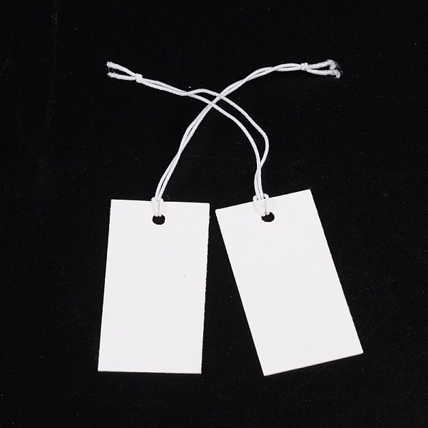 

PandaHall Paper Price Cards, Rectangle, White, 35x18mm Paper White