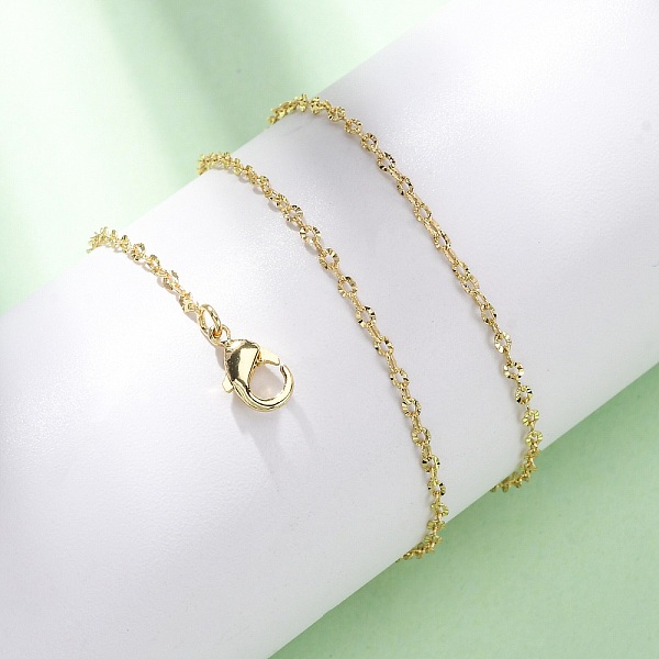 Brass Textured Cable Chain Necklaces