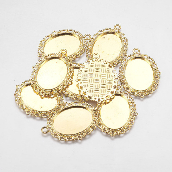

PandaHall Zinc Alloy Pendant Settings for Cabochon & Rhinestone, DIY Findings for Jewelry Making, Cadmium Free & Nickel Free & Lead Free...