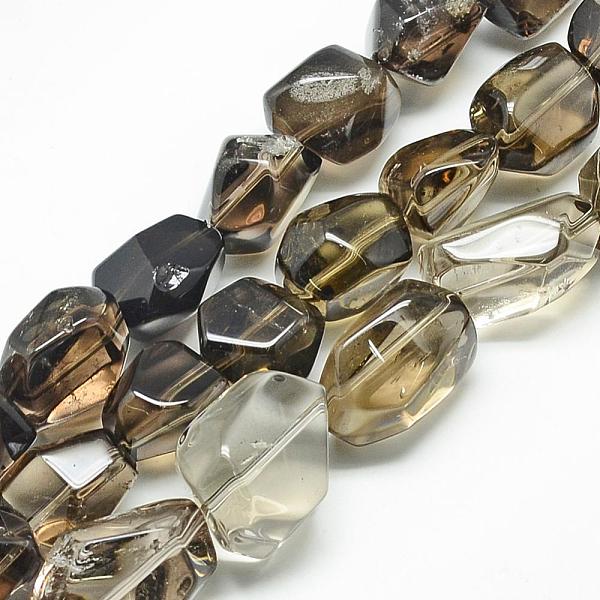 

PandaHall Natural Smoky Quartz Beads Strands, Nuggets, 20~27x15~19x13~15mm, Hole: 1.5mm, about 15~20pcs/strand, 15.7 inch Smoky Quartz...