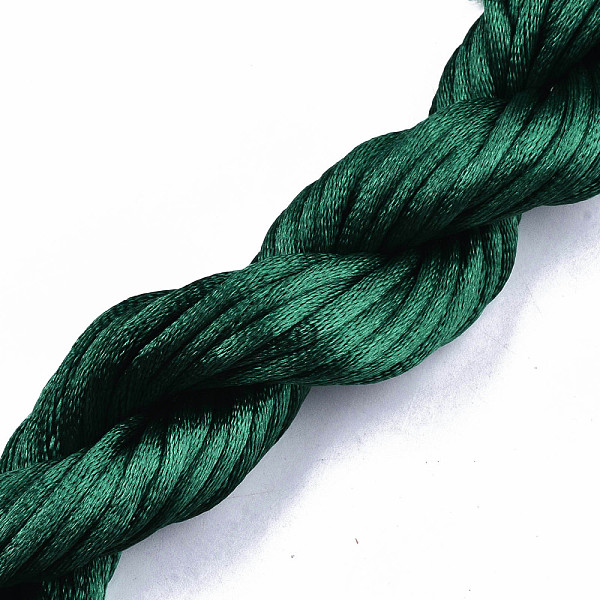 

PandaHall Polyester Thread, Dark Green, 2mm, about 10m/bundle Polyester