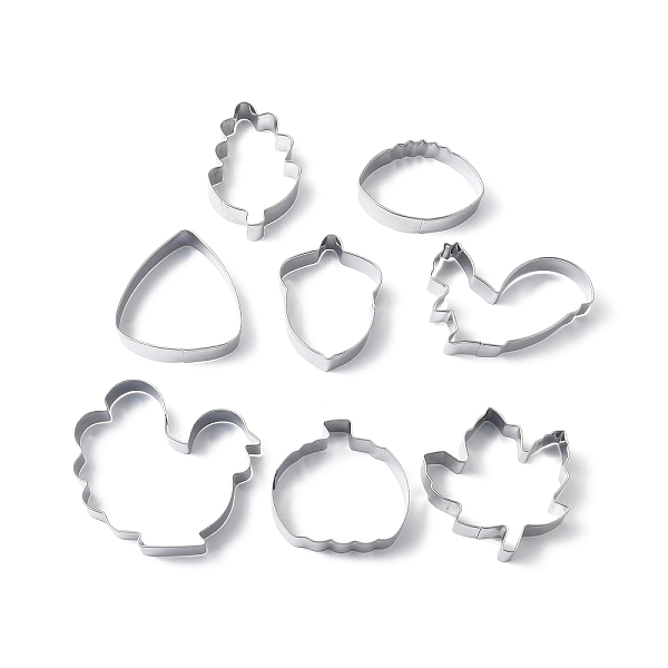 

PandaHall Thanksgiving 430 Stainless Steel Cookie Mold, Cookie Cutter, Maple Leaf/Squirrel/Turkey, Stainless Steel Color, 44~82x45~88x18mm...