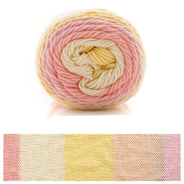 

PandaHall Cotton Yarn, for Weaving, Knitting & Crochet, Colorful, 2mm, about 211.07 Yards(193m)/Skein Cotton