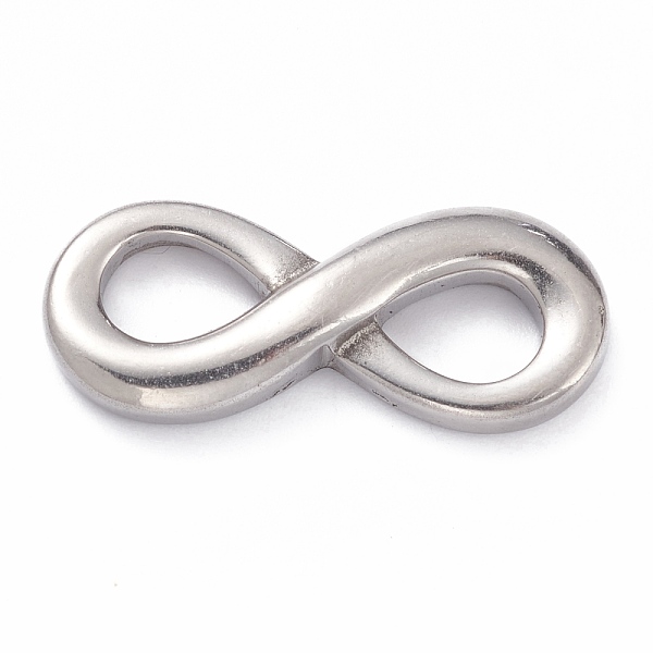 

PandaHall 304 Stainless Steel Links Connectors, Infinity, Stainless Steel Color, 11x26x4mm 304 Stainless Steel Infinity
