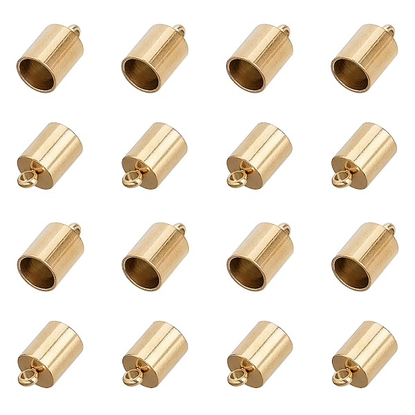 

PandaHall UNICRAFTALE 30pcs Golden Barrel End Caps Stainless Steel Cord Ends 5mm Inner Diameter Smooth End Caps Terminators Cord Finding for...