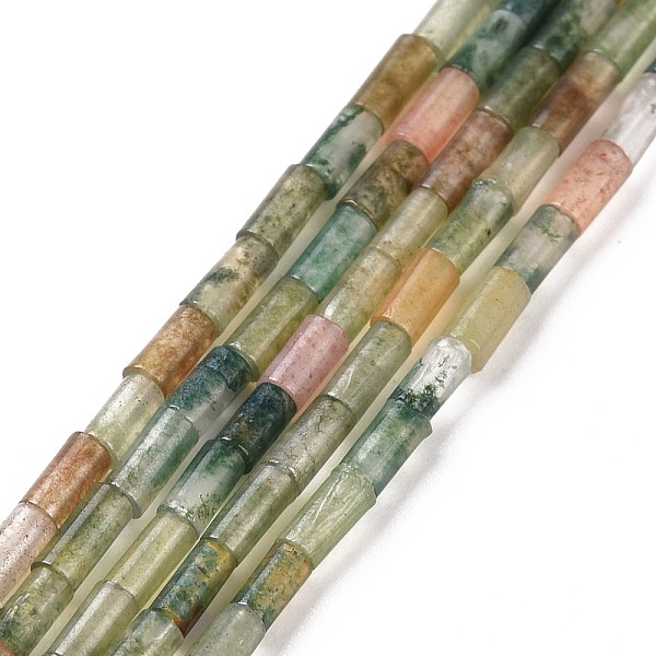 

PandaHall Natural Indian Agate Beads Strands, Column, 2x4~5mm, Hole: 0.9mm, about 85pcs/strand, 15.28''(38.8cm) Indian Agate Column