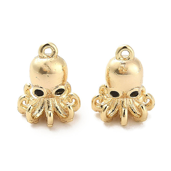 

PandaHall Brass Micro Pave Black Cubic Zirconia Charms, Octopus, Real 18K Gold Plated, 10.5x8x7.5mm, Hole: 0.9mm Brass+Cubic Zirconia...