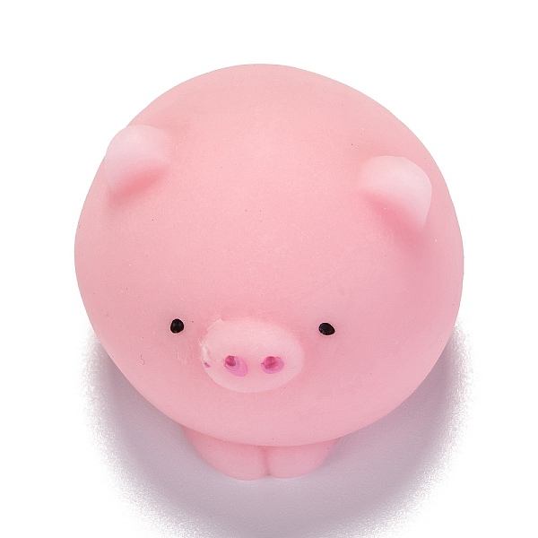 

PandaHall Pig Shape Stress Toy, Funny Fidget Sensory Toy, for Stress Anxiety Relief, Pink, 24x31x31mm Plastic Pink