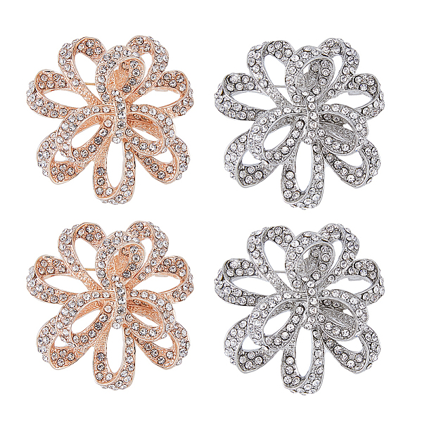 4Pcs 2 Colors Cryst… - image