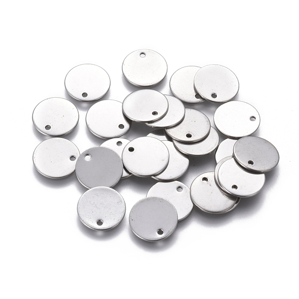 

PandaHall 304 Stainless Steel Charms, Stamping Blank Tag, Flat Round, Stainless Steel Color, 13x1mm, Hole: 1.4mm 304 Stainless Steel Flat...