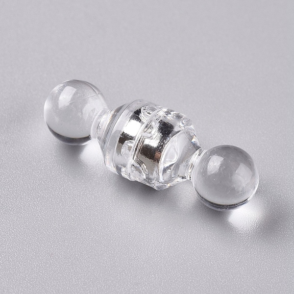 PandaHall Plastic Push Pin Magnets, Whiteboard Magnets, for Fridge Magnets, Map Magnets, Classroom, Office, Clear, 16.57x11.17mm Plastic...