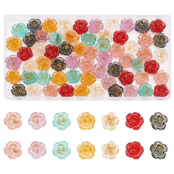 Nbeads 70pcs 7 Farben Transparente Harzcabochons