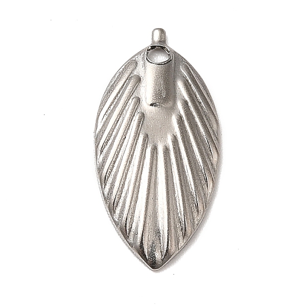 

PandaHall 201 Stainless Steel Pendants, Leaf Charms, Stainless Steel Color, 18x9x1.5mm, Hole: 1.4mm 201 Stainless Steel Leaf