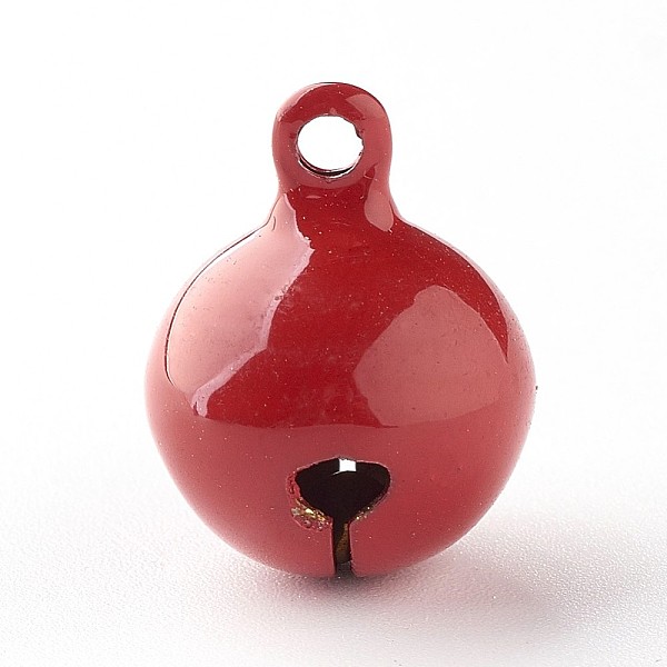 

PandaHall Brass Bell Pendants, Red, 17.5x14mm, Hole: 2mm Brass Bell Red