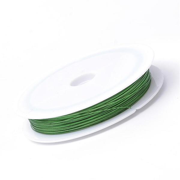 PandaHall Tiger Tail Wire, Nylon-coated Stainless Steel, Medium Sea Green, 0.8mm, about 59.05 Feet(18m)/roll, 10 rolls/group Stainless Steel...