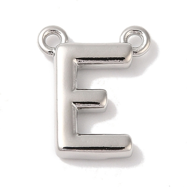 

PandaHall Rack Plating Brass Pendants, Long-Lasting Plated, Lead Free & Cadmium Free, Letter Charms, Platinum, Letter E, 11x9x2mm, Hole: 1mm...