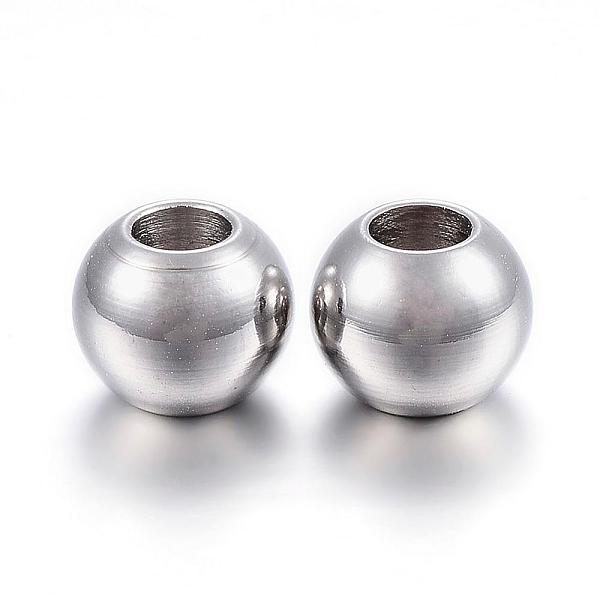 

PandaHall 201 Stainless Steel Beads, Rondelle, Stainless Steel Color, 8x6.5mm, Hole: 3.5mm 201 Stainless Steel Round