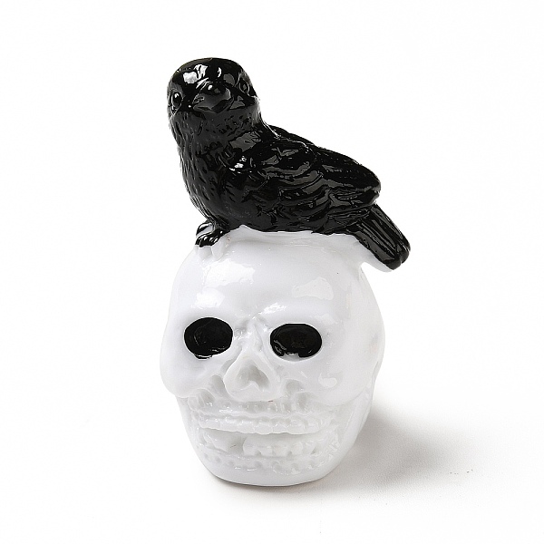 

PandaHall Halloween Theme Opaque Resin Cabochons, for Jewelry Making, Skull, 37x21.5x20mm Resin Skull
