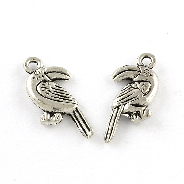 

PandaHall Tibetan Style Zinc Alloy Pendants, Lead Free & Cadmium Free, Woodpecker, Antique Silver, 24.5x12.5x3mm, Hole: 2mm, about...