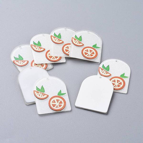 

PandaHall Acrylic Pendants, 3D Printed, with Glitter Powder, Oval with Pattern, White, 38x29x2.5mm, Hole: 1.6mm Acrylic Oval White