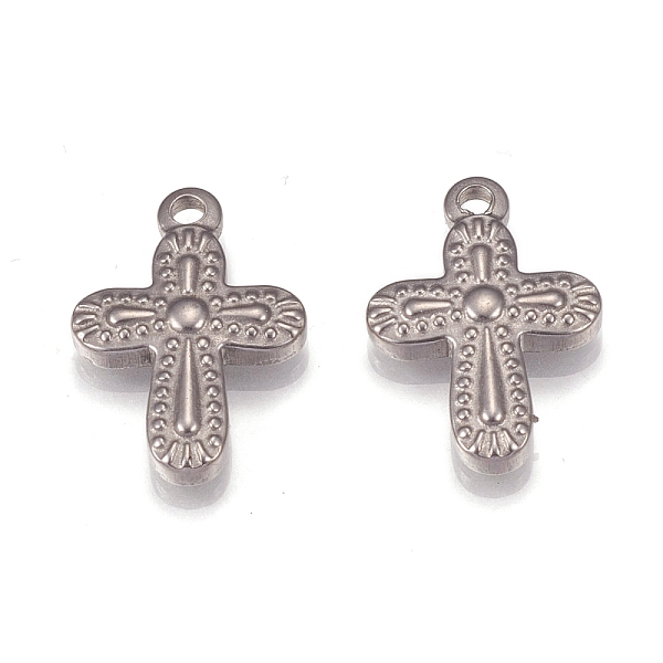 

PandaHall 304 Stainless Steel Pendant, Cross, Stainless Steel Color, 19x13x3mm, Hole: 2mm 304 Stainless Steel Cross