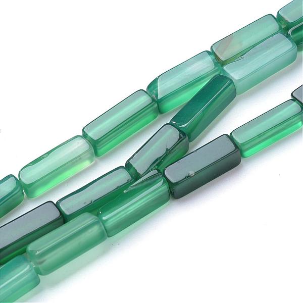 

PandaHall Natural Agate Bead Strands, Dyed, Cuboid, 13~14x4~5x4~5mm, Hole: 1mm, about 29~31pcs/strand, 15.3 inch Natural Agate Cuboid