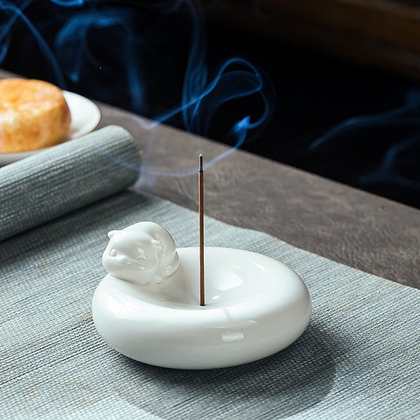 

PandaHall Cat Porcelain Incense Burners Holder, Aromatherapy Furnace Home Decor, White, 95x95x60mm Porcelain Cat Shape White