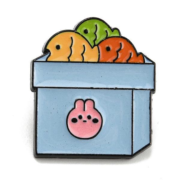 

PandaHall Food Enamel Pins, Black Alloy Badge for Backpack Clothes, Fish Biscuit, 26x23x2mm Alloy+Enamel Fish