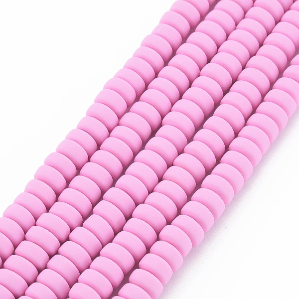 

PandaHall Handmade Polymer Clay Beads Strands, for DIY Jewelry Crafts Supplies, Flat Round, Violet, 6~7x3mm, Hole: 1.5mm, about..., Purple