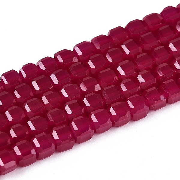 Lab Grown Red Corundum Beads Strands