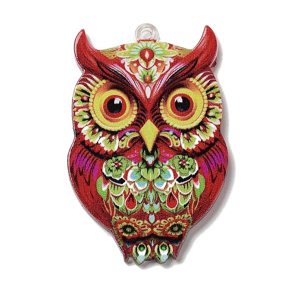

PandaHall Acrylic Pendants, Owl, Red, 42x27.5x2mm, Hole: 1.5mm Acrylic Owl Red