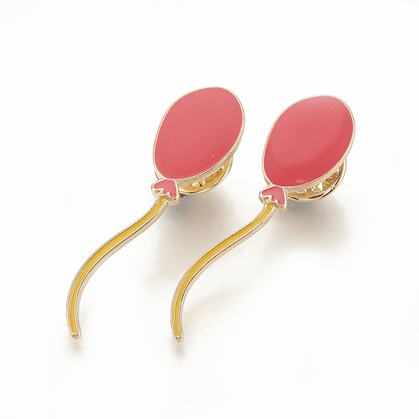 

PandaHall Eco-Friendly Zinc Alloy Enamel Brooches, Enamel Pin, with Badge Lapel Pin Back Butterfly Clutches, Balloon, Golden, Red, 42.5x11mm...