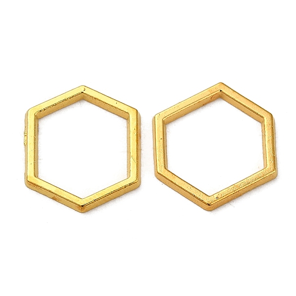 

PandaHall Alloy Linking Rings, Hexagon, Golden, 12x14x1mm Alloy Hexagon