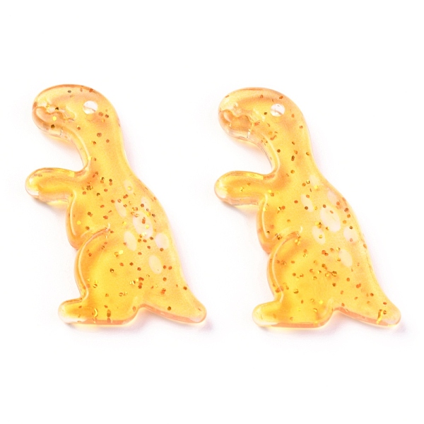 

PandaHall Acrylic Pendants, Glitter Powder, Dinosaur, Gold, 29x16x3.5mm, Hole: 1.5mm Acrylic Dinosaur Gold