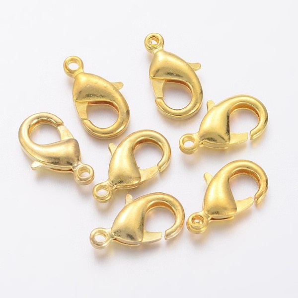 

PandaHall Brass Lobster Claw Clasps, Parrot Trigger Clasps, Cadmium Free & Nickel Free & Lead Free, Golden, 23x13x4mm, Hole: 3mm Brass...