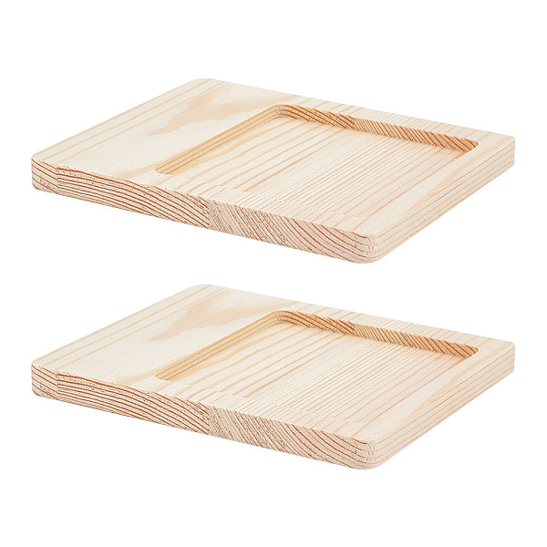 

PandaHall Wood Sticky Note Holder, Notepad Holder, BurlyWood, 12.6x10x1cm, Inner Diameter: 7.75x7.75cm Wood Orange
