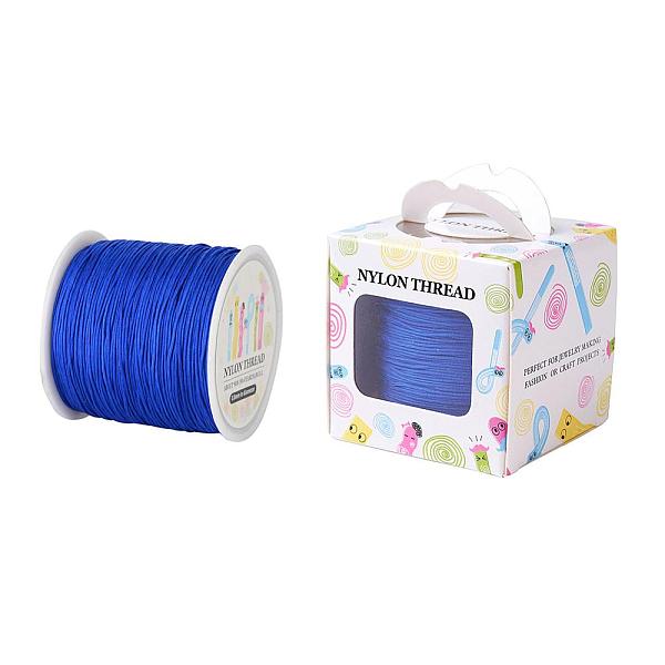 

PandaHall Nylon Thread, Blue, 0.8mm, about 98.43yards/roll(90m/roll) Nylon Blue