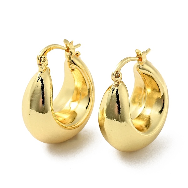 

PandaHall Brass Chunky Crescent Moon Hoop Earrings for Women, Lead Free & Cadmium Free, Golden, 29x25x12mm, Pin: 0.6x1mm Brass Moon